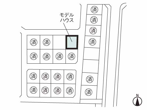 The entire compartment Figure. Compartment Figure. New model house is located in the northeast corner lot