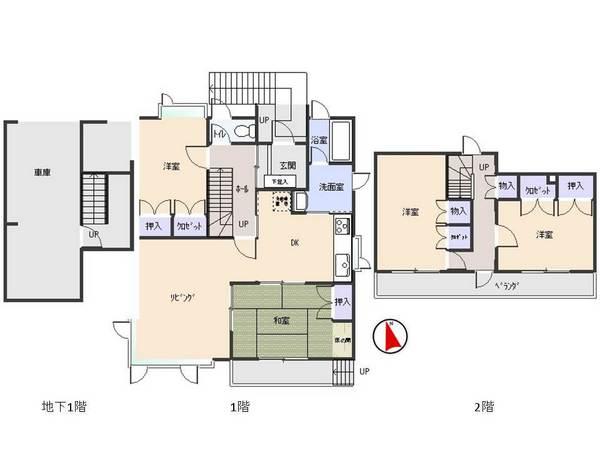 Floor plan. 13.8 million yen, 4LDK, Land area 187.72 sq m , Building area 126.36 sq m