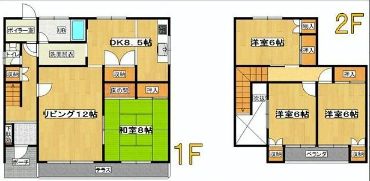 Floor plan. 16.8 million yen, 4LDK, Land area 204 sq m , Building area 129.25 sq m