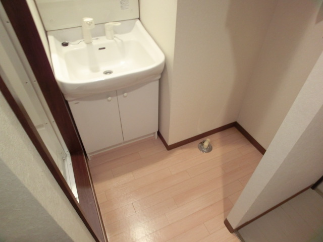 Washroom. Washroom, which is also a washing machine Storage! ! With shampoo dresser