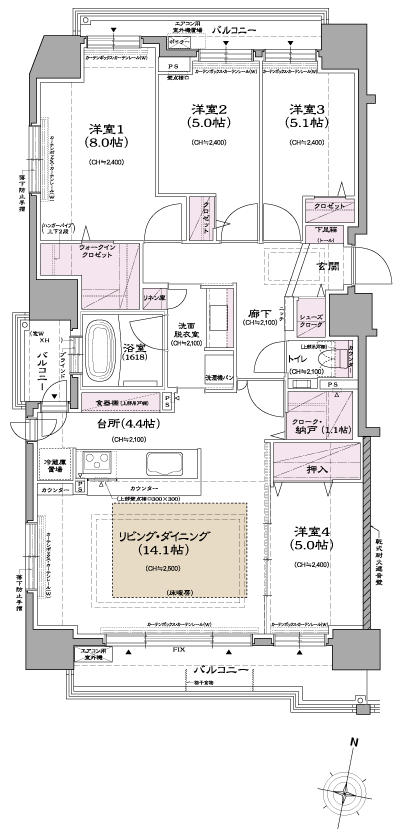 Floor: 4LDK, occupied area: 95.78 sq m, Price: 34,970,000 yen ~ 40,940,000 yen