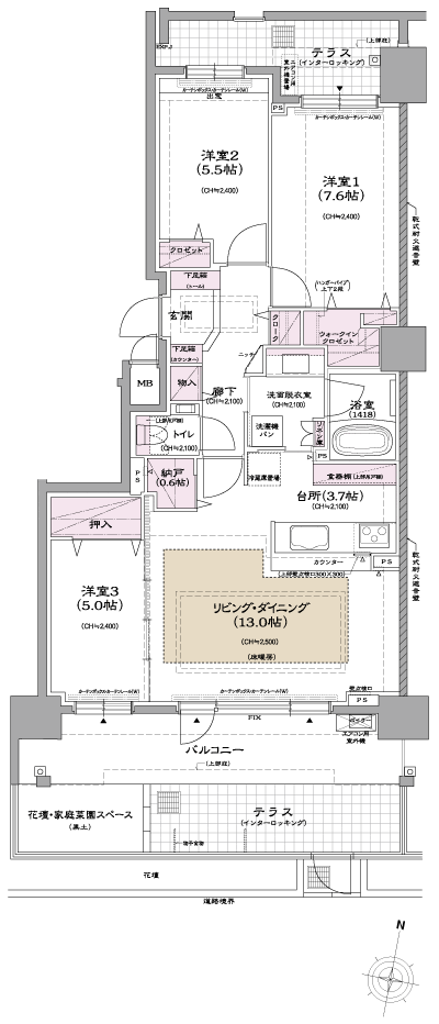 Floor: 3LDK, occupied area: 80.87 sq m, Price: 27,490,000 yen