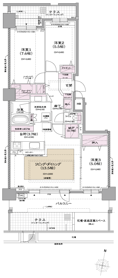 Floor: 3LDK, occupied area: 81.83 sq m, Price: 27.8 million yen