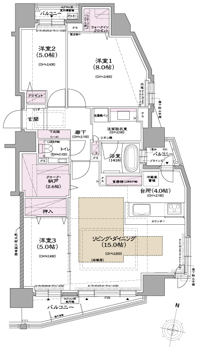 Floor: 3LDK, occupied area: 85.75 sq m, Price: 33,040,000 yen ~ 35,300,000 yen