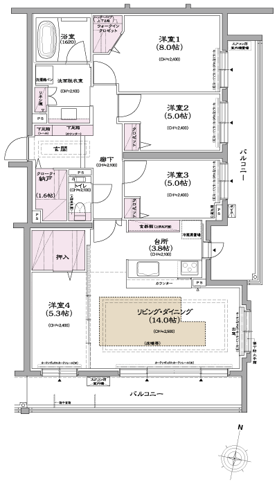 Floor: 4LDK, occupied area: 97.91 sq m, price: 36 million yen ~ 37,850,000 yen