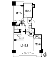 Floor: 3LDK, occupied area: 82.44 sq m, Price: 28,620,000 yen ~ 33,760,000 yen