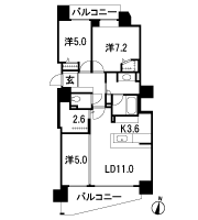 Floor: 3LDK, occupied area: 74.39 sq m, Price: 25,860,000 yen ~ 27,920,000 yen