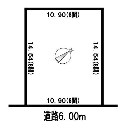Compartment figure. Land price 2.5 million yen, Land area 158.67 sq m