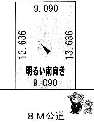 Compartment figure. Land price 8.9 million yen, Land area 123.94 sq m