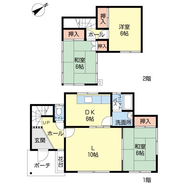 Floor plan. 9.8 million yen, 3LDK, Land area 180.9 sq m , Building area 79.38 sq m