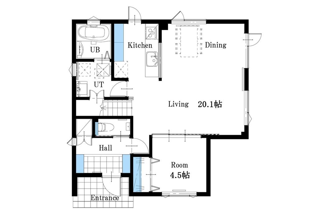 Floor plan. 23.8 million yen, 4LDK + S (storeroom), Land area 278.86 sq m , Building area 113.45 sq m   ☆ Living stairs ☆ Easy-to-use floor plan ☆
