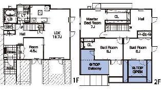 Floor plan. 21,800,000 yen, 4LDK, Land area 209.91 sq m , Building area 115.52 sq m