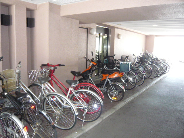 Other common areas. Bicycle parking is here