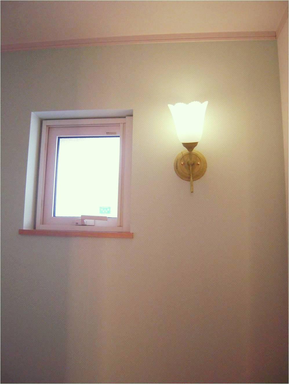 Toilet. The toilet is also a cute space with a glass of lighting