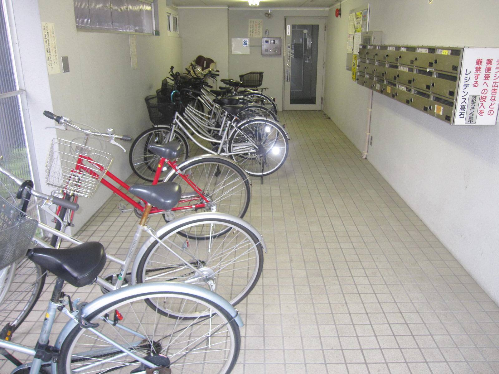 Other common areas. bicycle parking space