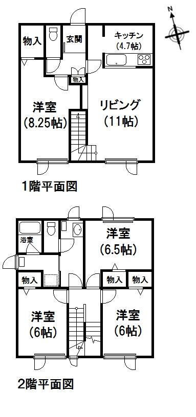 Floor plan. 16.8 million yen, 4LDK, Land area 215 sq m , Building area 105.98 sq m
