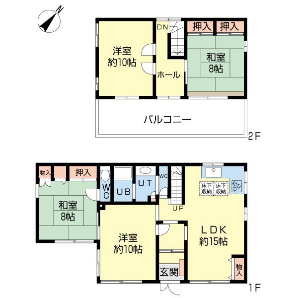 Floor plan. 15.3 million yen, 4LDK, Land area 270 sq m , Building area 132.71 sq m