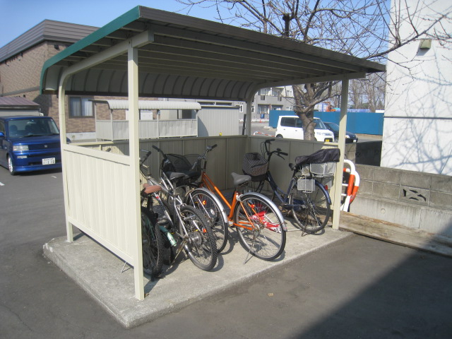 Other common areas. Bicycle parking lot with a roof! 