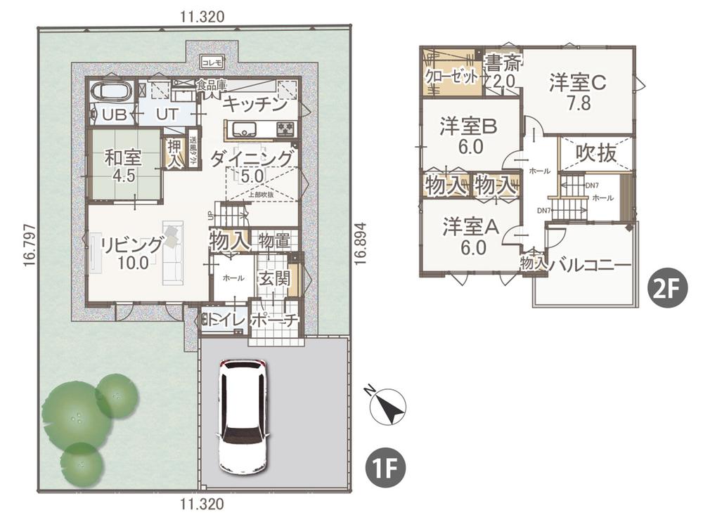 Floor plan. (67 No. land), Price 30,300,000 yen, 4LDK, Land area 190.68 sq m , Building area 119.24 sq m