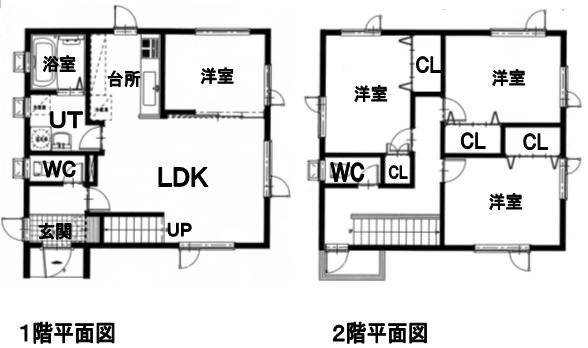 Floor plan. 22,400,000 yen, 4LDK, Land area 99.61 sq m , Building area 92.74 sq m