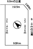 Compartment figure. Land price 9,058,000 yen, Land area 230.37 sq m