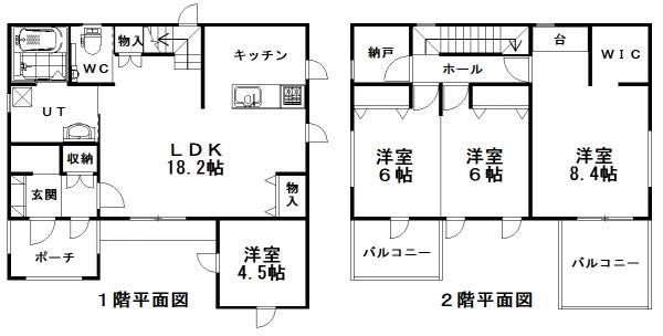 Floor plan. 25,900,000 yen, 4LDK, Land area 180.86 sq m , Building area 112.41 sq m