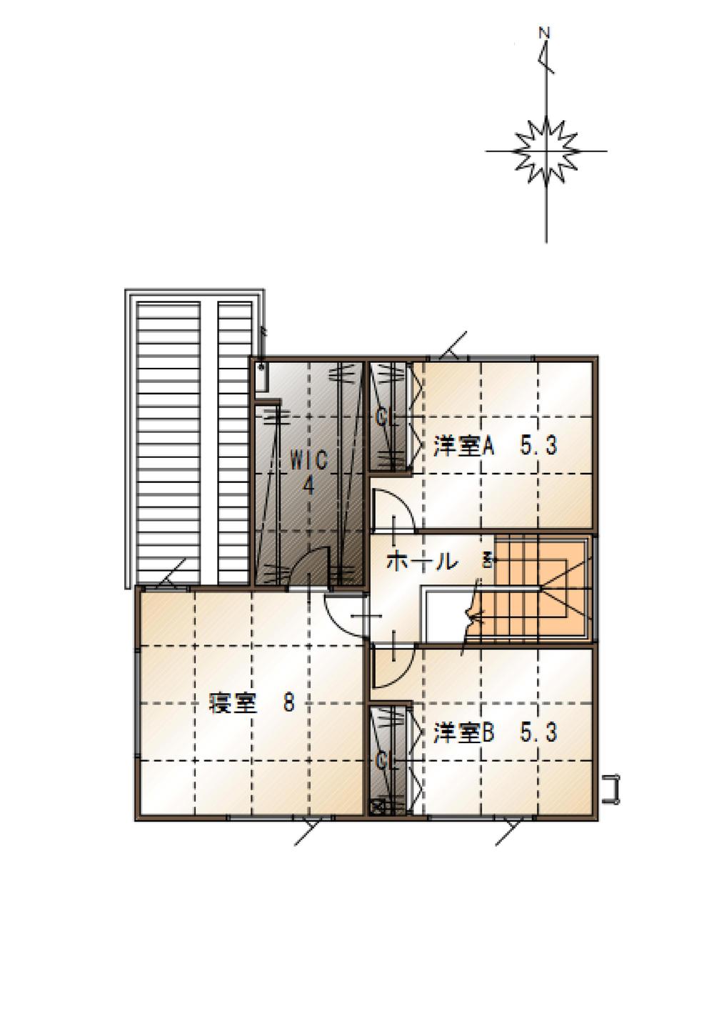Floor plan. 26,980,000 yen, 4LDK, Land area 167.61 sq m , Building area 98.54 sq m 2F