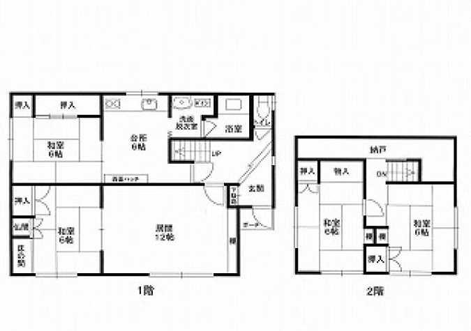 Floor plan. 12.8 million yen, 4LDK + S (storeroom), Land area 182 sq m , Building area 110.56 sq m