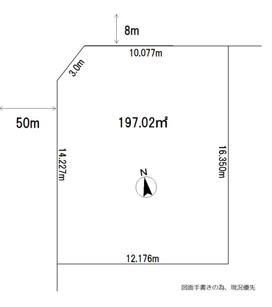 Compartment figure. Land price 6.6 million yen, Land area 197.02 sq m