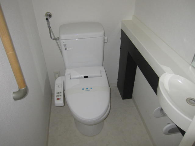 Toilet. Toilet with hand washing facilities