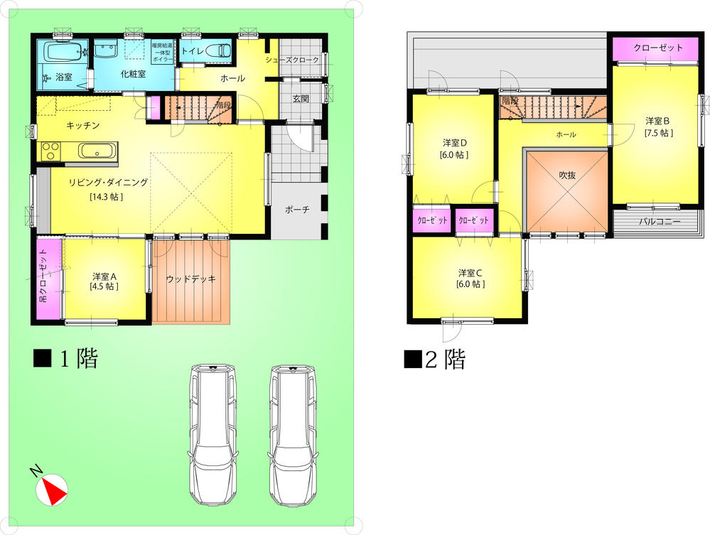 Floor plan. 28,900,000 yen, 4LDK, Land area 178.53 sq m , Building area 107.06 sq m