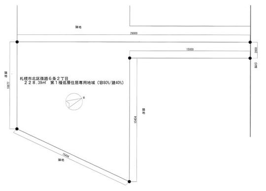 Compartment figure. Land price 4.8 million yen, Land area 228.39 sq m