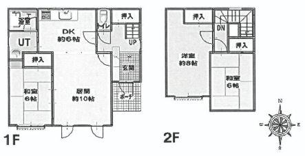 Floor plan. 13.8 million yen, 3LDK, Land area 187 sq m , Building area 86.53 sq m