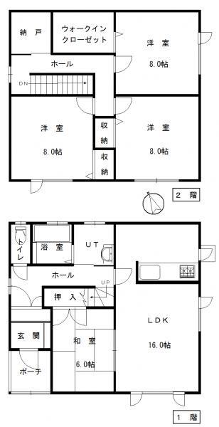Floor plan. 19,800,000 yen, 4LDK+S, Land area 207.68 sq m , Building area 115.93 sq m
