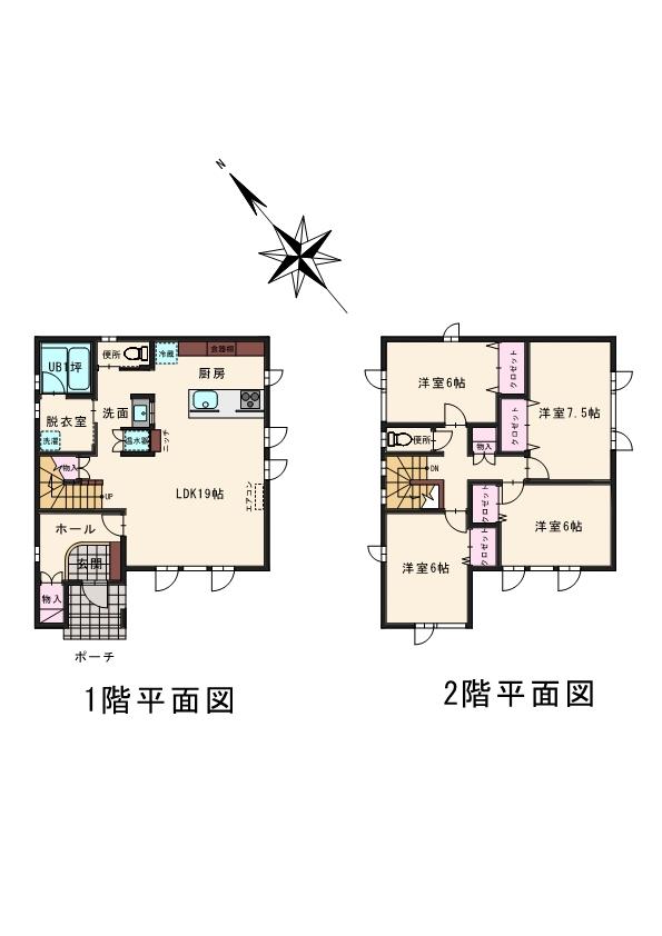 Floor plan. 24,800,000 yen, 4LDK, Land area 119.73 sq m , Building area 113.45 sq m