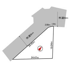 Compartment figure. Land price 6.8 million yen, Land area 253.88 sq m