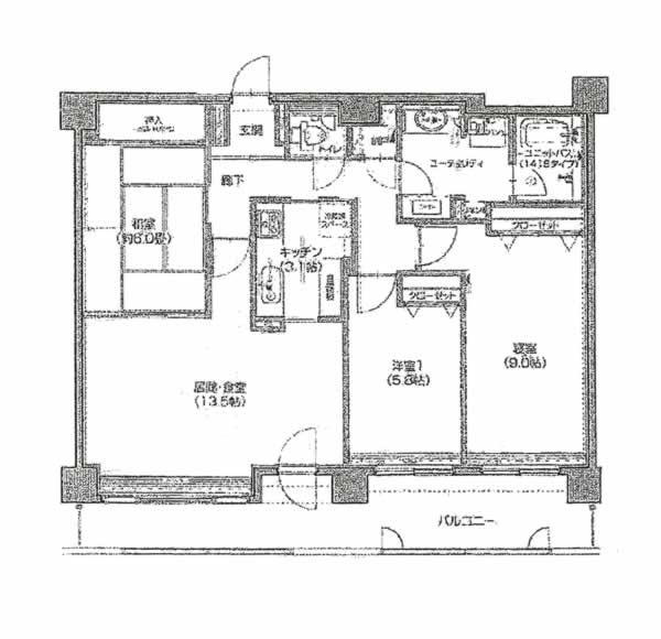 Floor plan. 3LDK, Price 12,980,000 yen, Occupied area 87.65 sq m , Balcony area 16.33 sq m floor plan