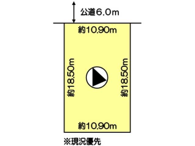 Compartment figure. Land price 8.5 million yen, Land area 201 sq m compartment view