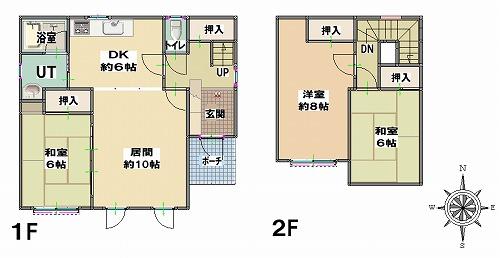 Floor plan. 14.5 million yen, 3LDK, Land area 187 sq m , Building area 86.53 sq m