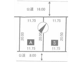 Compartment figure. Land price 6.8 million yen, Land area 235 sq m