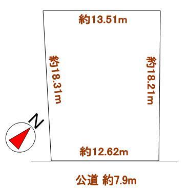 Compartment figure. Land price 3 million yen, Land area 238.55 sq m