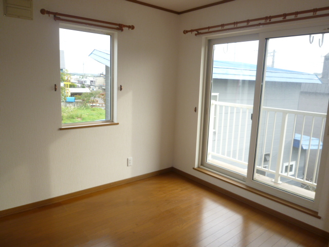 Other room space. Balcony of a bright room Western-style