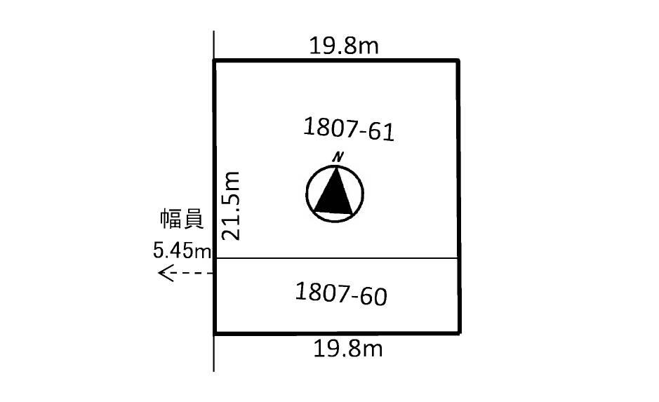 Compartment figure. Land price 9.8 million yen, Land area 430 sq m