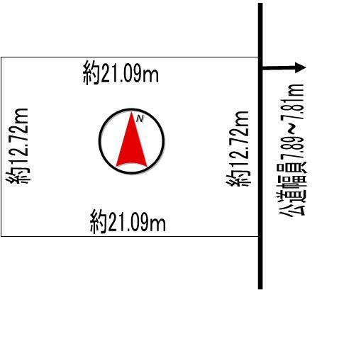 Compartment figure. Land price 4.2 million yen, Land area 267 sq m