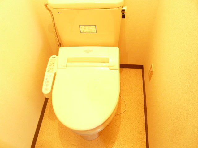 Toilet. We come with warm water cleaning toilet seat.