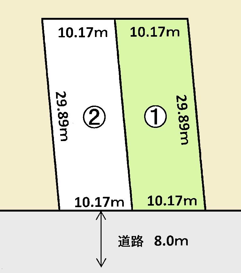 Compartment figure. Land price 8 million yen, Land area 302.5 sq m