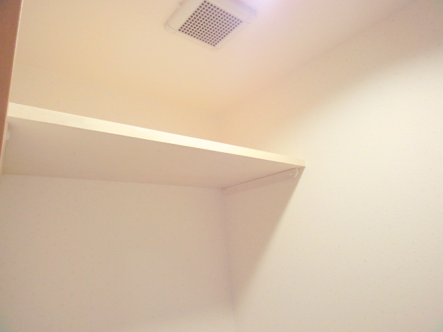 Toilet. There is housed on top of the toilet.