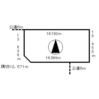 Compartment figure. Land price 13.5 million yen, No land area 279 sq m building conditions. 