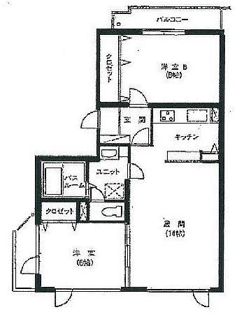 Floor plan. 2LDK, Price 4.3 million yen, Occupied area 67.02 sq m , Balcony area 7.16 sq m