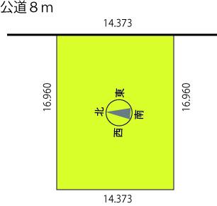 Compartment figure. Land price 3.44 million yen, Land area 243.84 sq m